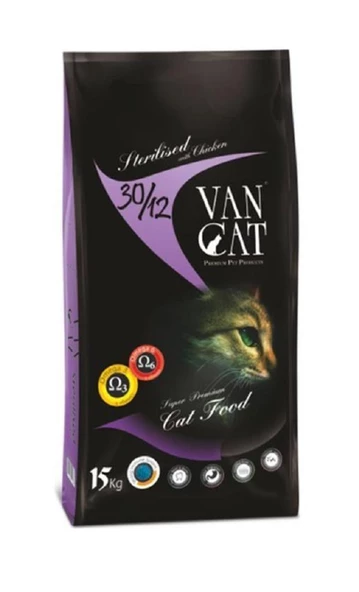 Vancat Sterilised Tavuklu Kısırlaştırılmış Kedi Maması 15 Kg