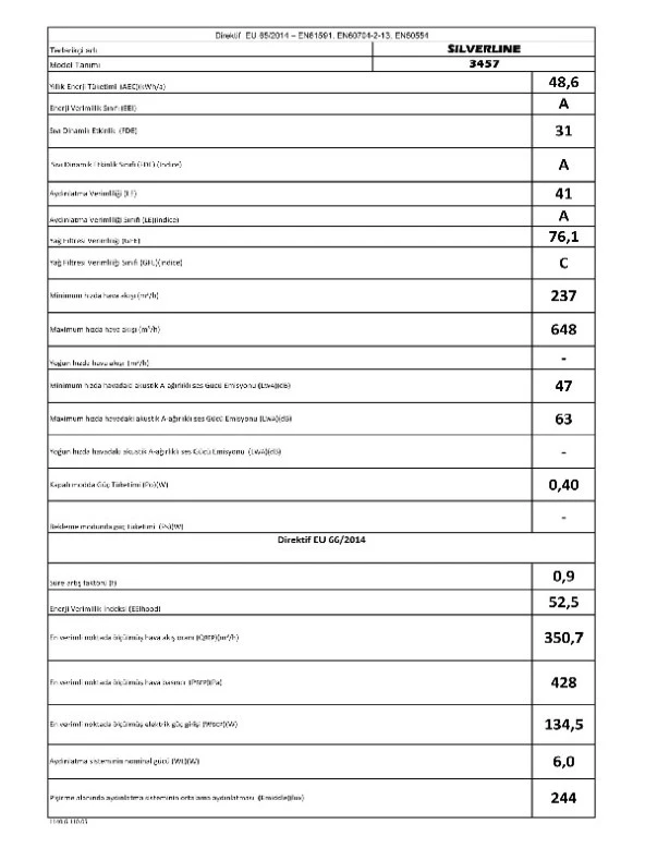 Silverline 3457 Soho Duvar Tipi 80 CM Davlumbaz Vizon - 4