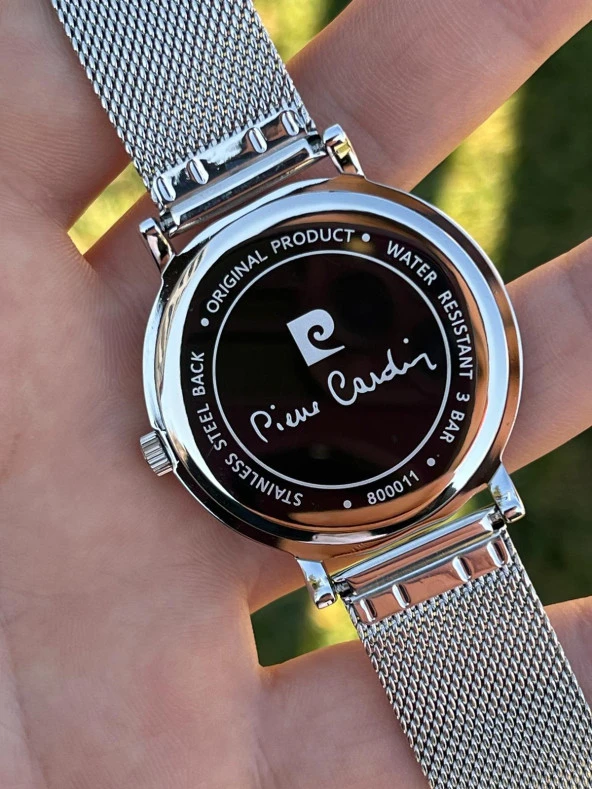 Pierre Cardin Çelik Hasır Kordon Kararma yapmaz 30 Mt Suya Dayanıklı Erkek Kol Saati EPC80011F104 - Resim 6