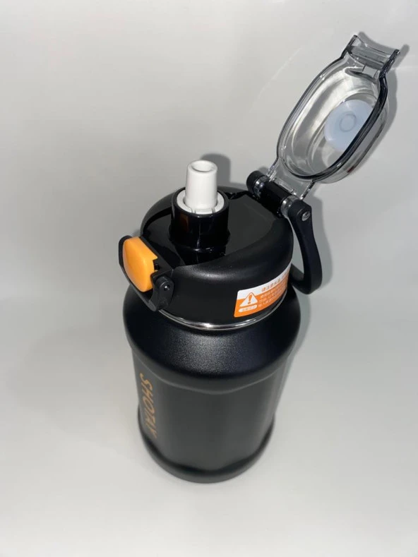 ST-8238 Çelik Pipetli Matara 720 ml Siyah - 3