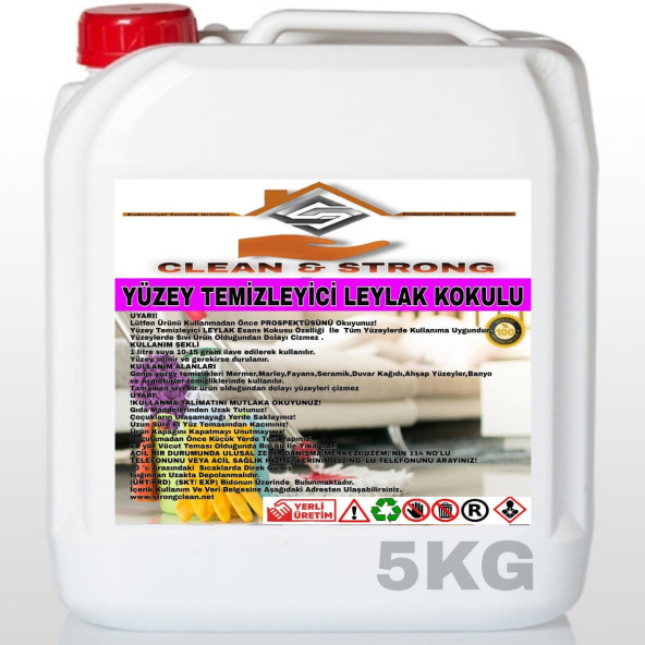 YÜZEY TEMİZLEYİCİ LEYLAK KOKUSU 5KG