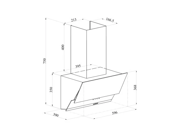Silverline 3490 Oslo Duvar Tipi Davlumbaz 60 CM Siyah - 5