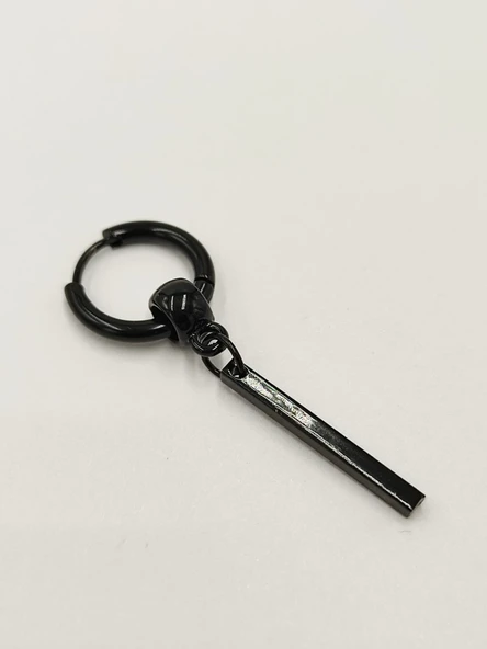 Siyah Renk Çubuk Model Küpe - 4