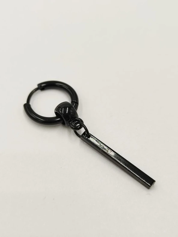 Siyah Renk Çubuk Model Küpe - 3