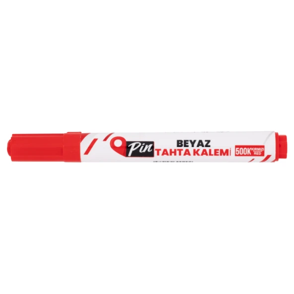 Pin 500 Beyaz Yazı Tahtası Kalemi Doldurulabilir Kırmızı 12'li Pk
