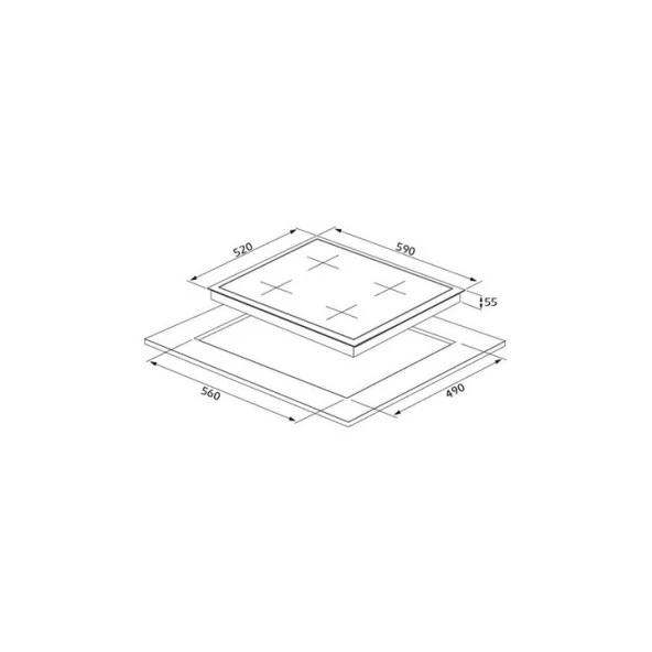 Silverline CS5335B02 60 CM Ankastre Ocak Siyah - 3