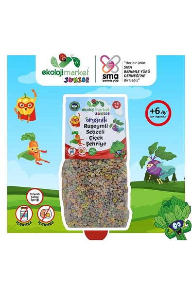 Organik Ruşeymli Sebzeli Bebek Makarnası Çiçek Şehriye 250 Gr ( Süt Ve Yumurta Içermez) - 2