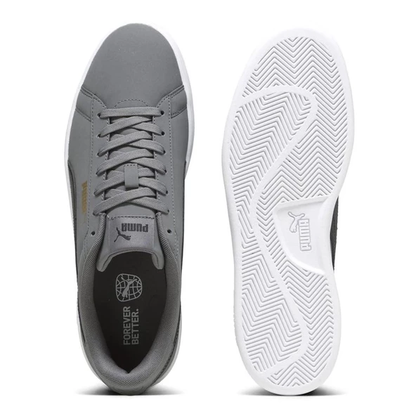 Puma Smash 3.0 Buck Erkek Gri Sneaker Ayakkabı 39233602 - Resim 3