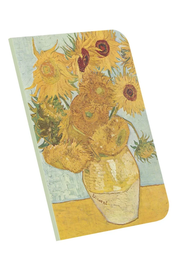 Retronote A4 Defter 4 - Van Gogh - Vase With Twelve Sunflowers, 1888 - Çizgisiz - 64 Sayfa-21x29,7Cm