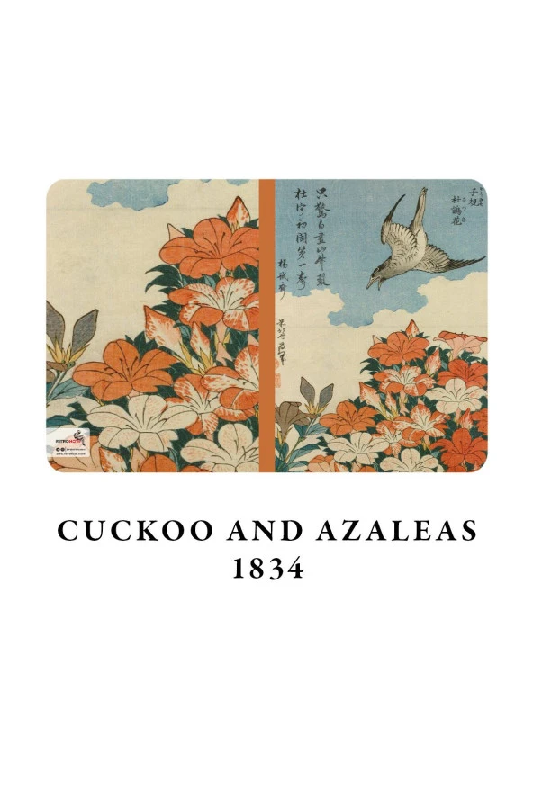 Retronote A4 Defter 6 Hokusai Cuckoo and Azaleas 1834 Çizgisiz 64 Sayfa 21x29,7 cm - 2