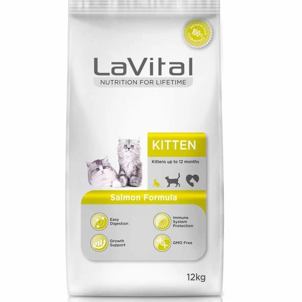 Lavital Kitten Somonlu Yavru Kedi Maması 12 Kg