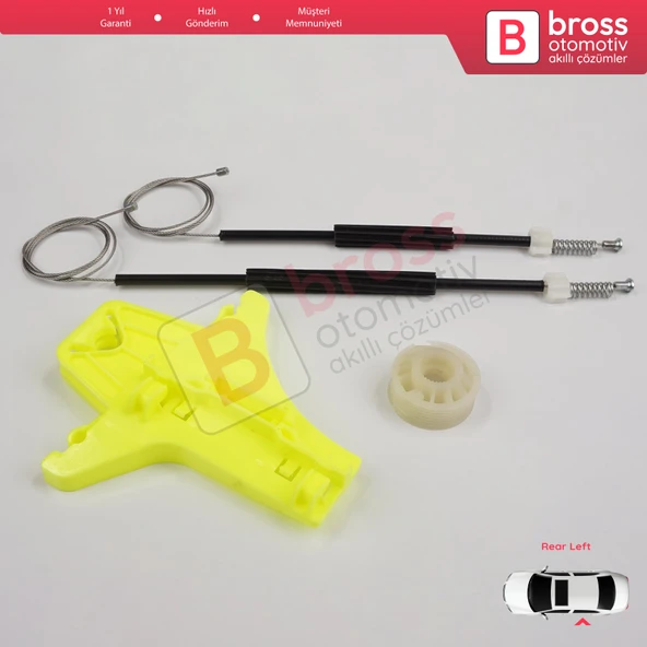 VW Golf MK7 5G 2012-2021 5-Kapı 5G4839461 İçin Elektrikli Arka Sol Cam Kriko Tamir Seti - Resim 3