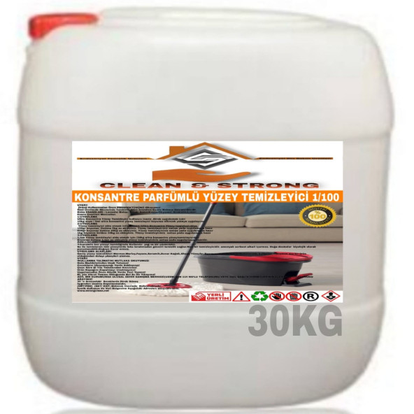 YÜZEY ULTRA TEMİZLEYİCİ KONSANTRE PARFÜMLÜ 30KG