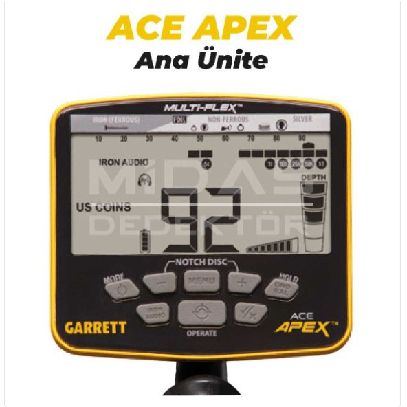 Garrett Ace Apex Dedektör Viper Başlıklı (15x28cm) MS-3 Z-LYNK Kablosuz Kulaklıklı - 3