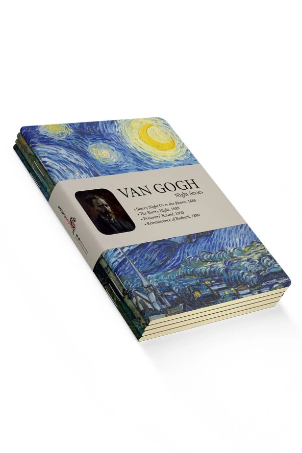 Van Gogh 4'lü Defter Seti 1 - Night Series - Çizgisiz - 48 Sayfa - 10,5x14cm