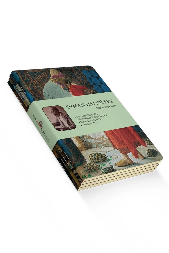 Osman Hamdi Bey 4'lü Defter Seti 3 - Kaplumbağa Serisi - Çizgisiz - 64 Sayfa - 10,5x14cm