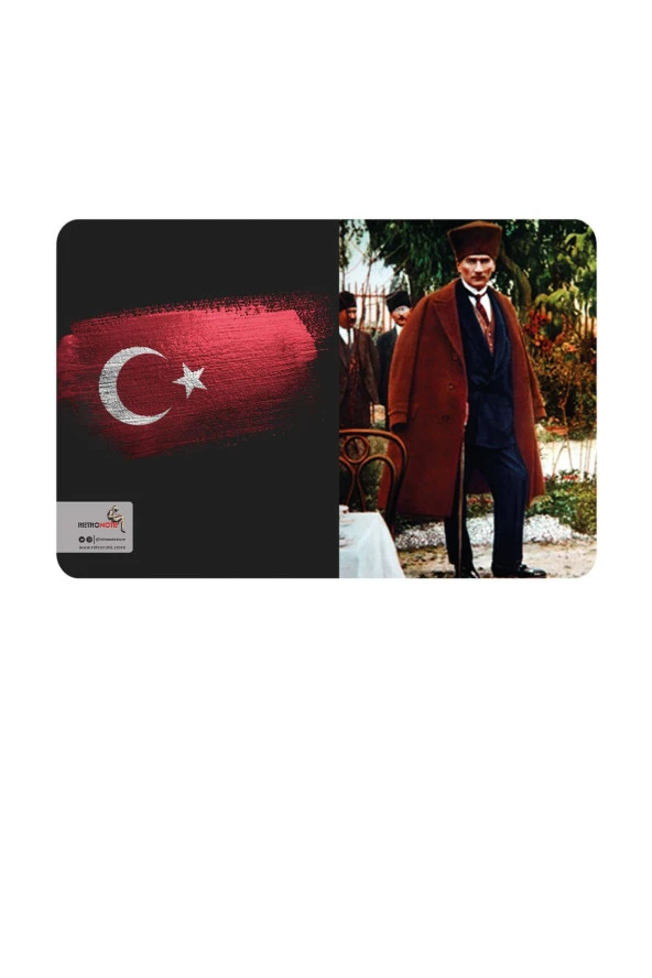 Atatürk Renklendirilmiş Fotoğraflar Defter Seti 1 - Çizgisiz - 64 Sayfa - 10,5x14cm - 2