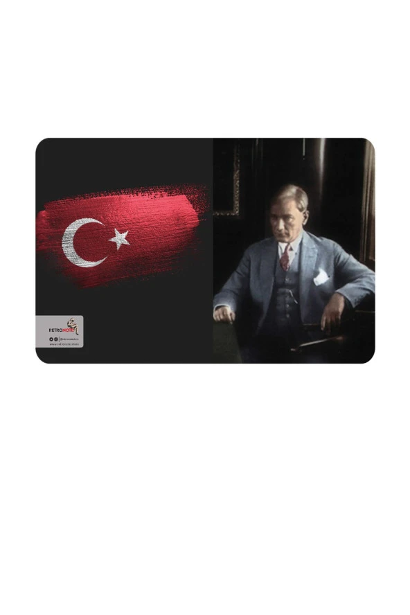 Atatürk Renklendirilmiş Fotoğraflar Defter Seti 3 - Çizgisiz - 64 Sayfa - 10,5x14cm - 2