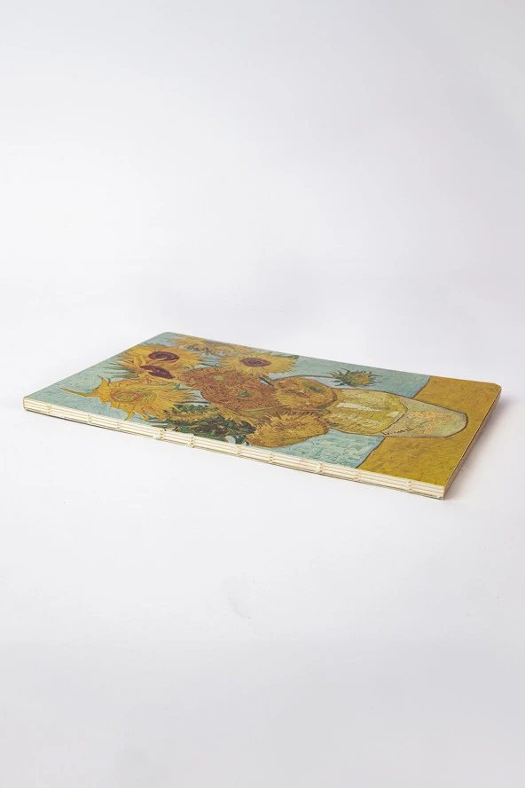 Vintage Serisi 5 - Van Gogh - Vase With Twelve Sunflowers, 1888 - Çizgisiz - 96 Sayfa - 14,8x21cm - 2