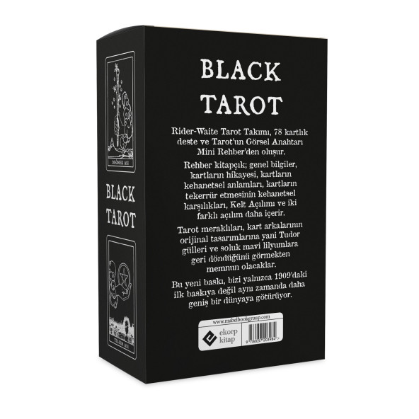 Black Tarot - 78 Kartlık Deste ve Tarot'un Görsel Anahtarı Mini Rehber - Rider-Waite Siyah Baskı - 8