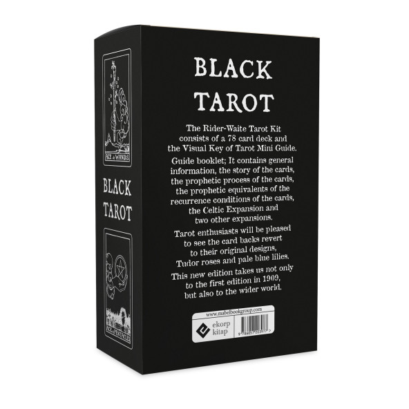 Black Tarot English Edition - 78 Cards and The Pictorial Key to the Tarot Classic Guide - 8