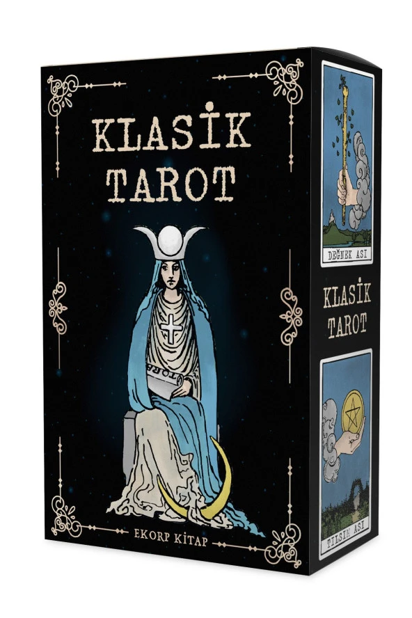 Klasik Tarot Takımı - 78 Kart Ve Rehber Kitap 2021 Orijinal Evrensel Baskı Oval Kenarlar