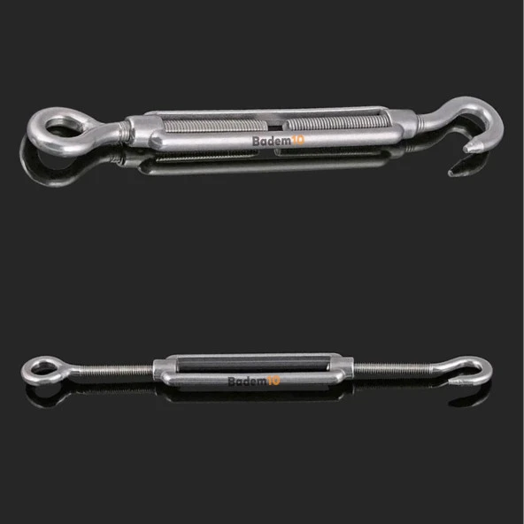 Çelik Kanca Yük Halat Gerdirme Galvenizli Paslanmaz M6 - Resim 8