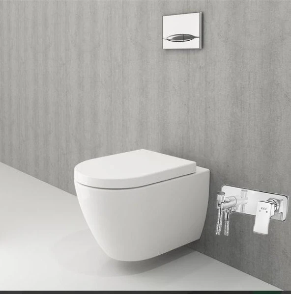 Eca Tiera Ankastre Taharet Shut-Off Bataryası El Duşlu Sıva Üstü Grubu 102167005-KE - 3