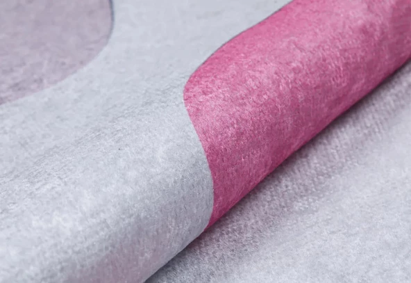 Çocuk Halısı ve Bebek Halısı Yıkanabilir Kaymaz Taban Figürlü Pembe Dijital Baskı Halı HC055   - 4