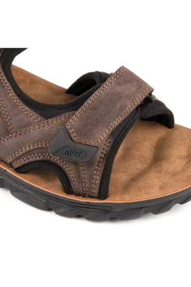 Muya Taurus 31322-004 Anatomik Taban Cırtlı Erkek Sandalet Kahve 40-45 - 4