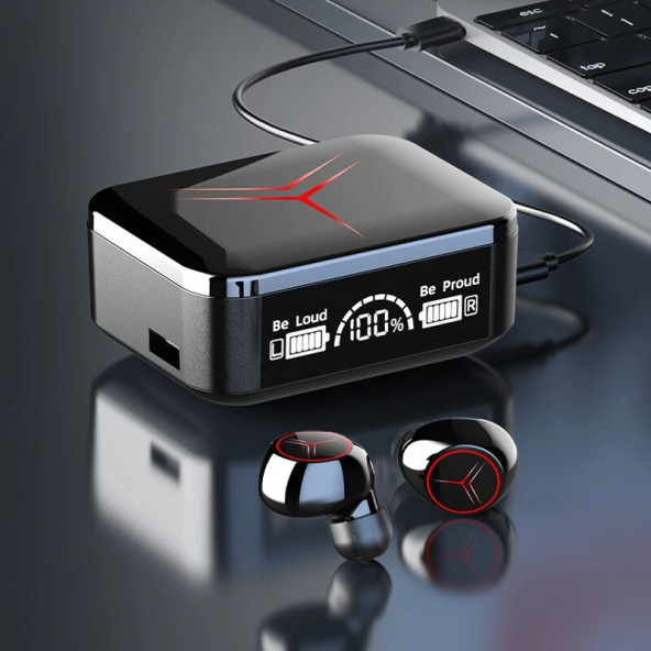 M88 Plus Powerbank Özellikli 3 Kablo Çıkışlı Kablosuz Bluetooth Kulaklık ( Siyah ) - 2