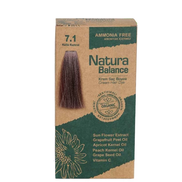 Natura Balance Saç Boyası 7.1 Küllü Kumral