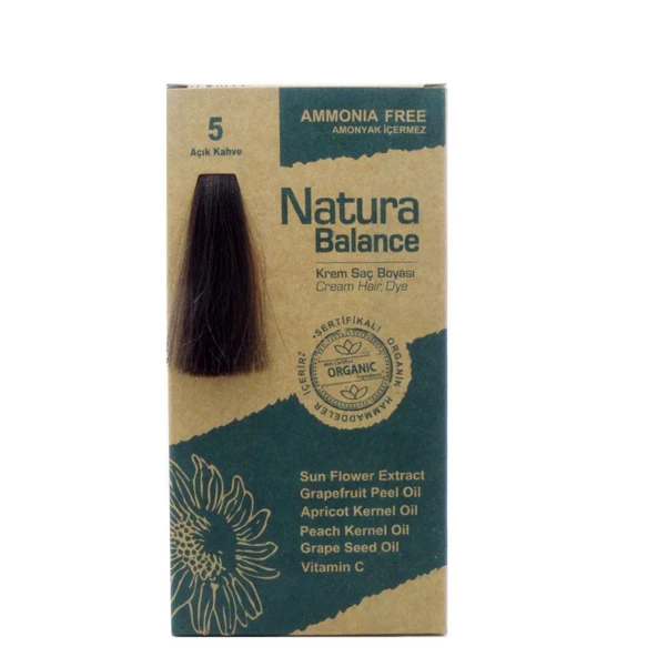 Natura Balance Saç Boyası 5 Açık Kahve