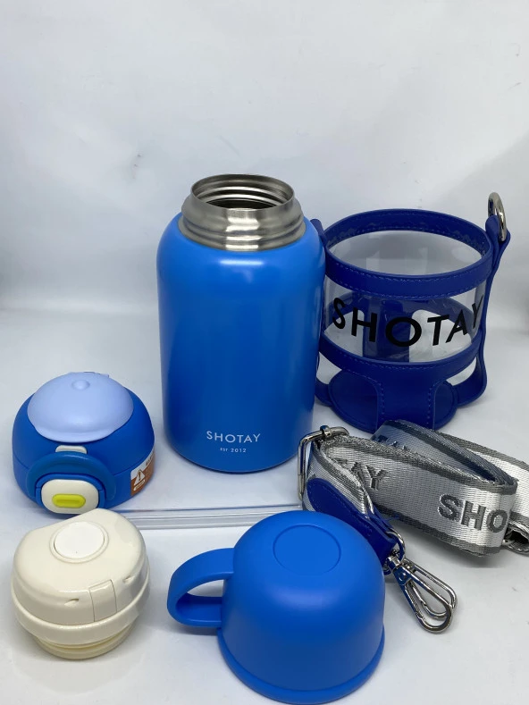 Double Drink - Double Cover 520 ml matara mavi ST-8815 - 5