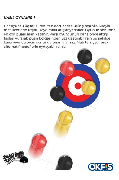 Mini Curling Ekransız Vakit Geçirme Aktivitesi Aile Etkileşimi Kutu Oyunu - 3