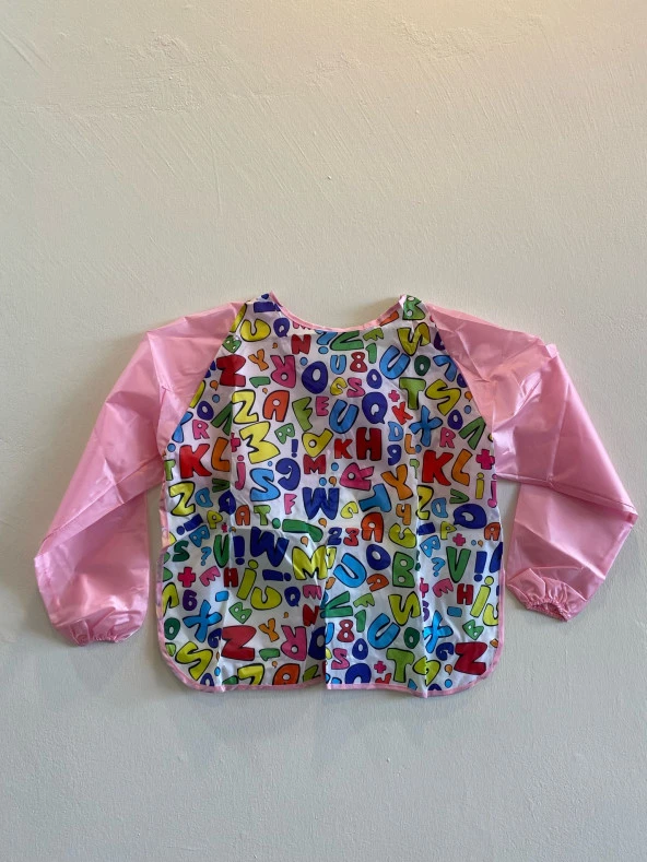 Nova Color Pembe Harf Desenli Large Boyama Önlüğü NC-4108