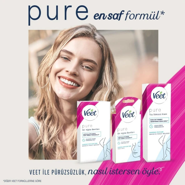 Veet Pure Tüy Dökücü Krem Hassas Ciltler 200 ml 3 Adet - 5
