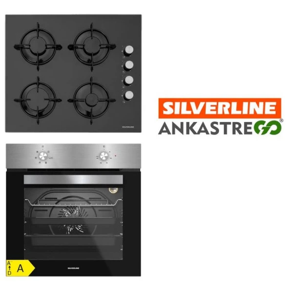 Silverline BO6501X01- CS5349B01 Siyah Ankastre Set