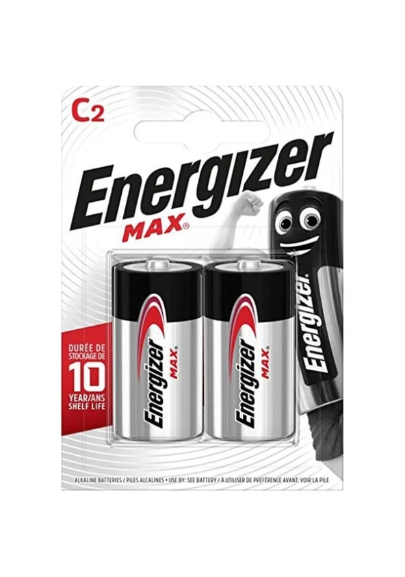 Energizer Max Alkalin C Orta Boy Pil 2 li