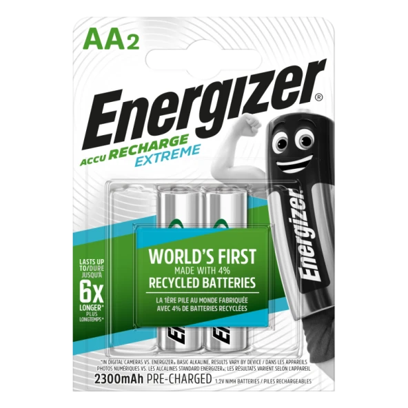 Energizer Extreme AA 2300 Mah Şarj edilebilir pil  2 li