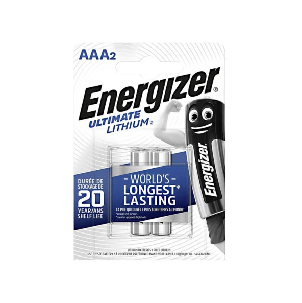 Energizer Ultimate Lityum 1.5 V AAA İnce Kalem Pil 2 li