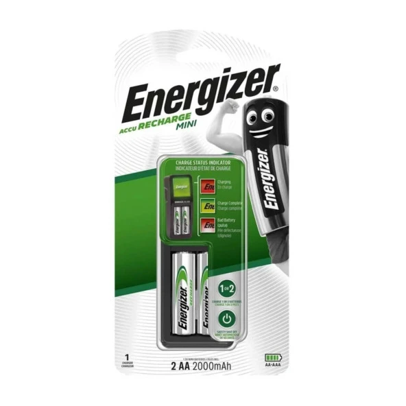 Energizer Mini Pil Şarj Cihazı 2xaa 2000mah