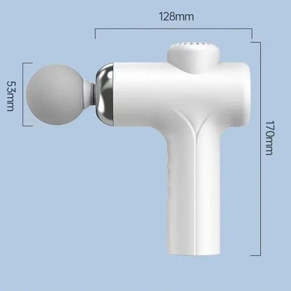 Polham 4 Başlıklı 6 Kademeli Titreşimli Darbeli Masaj Aleti, Rahatlatıcı Sporcu Masaj Tabancası - 10