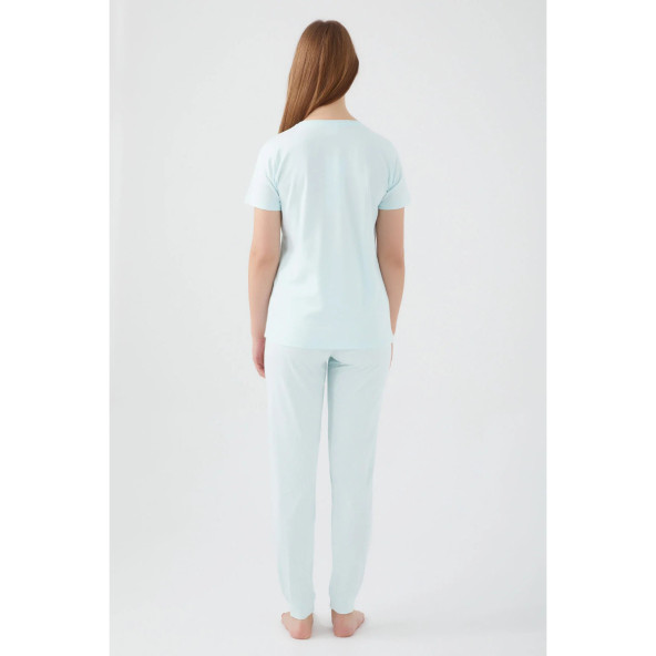 Rolypoly Best Gift RP3089-S-V1 Açık Nil 2Li M Kadın Kısa Kol Pijama Takımı - 2