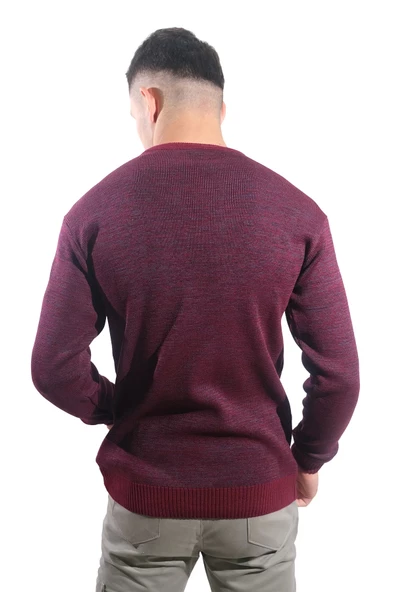Erkek O Yaka Bordo Kazak 2253 - 2