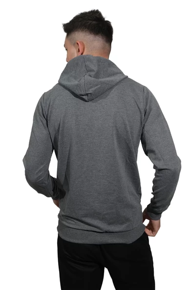Erkek Power Füme Kapüşonlu Sweatshirt 2804 - 2