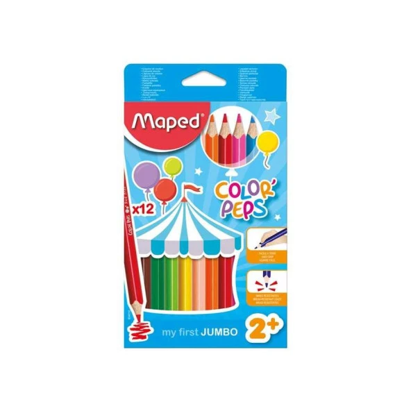 Maped Color'Peps Maxi Kuru Boya 12'li 834010