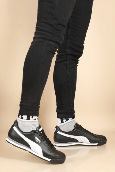 Puma Roma Basic - Erkek Siyah Spor Ayakkabı - 353572 11 - 2