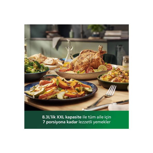 Philips Airfryer HD9880/90 7000 Serisi Combi XXL Connected 8.3 lt Yağsız Fritöz - 8