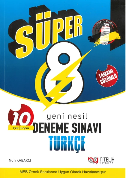 Nitelik 8.Sınıf Süper Türkçe Yeni Nesil Deneme Sınavı